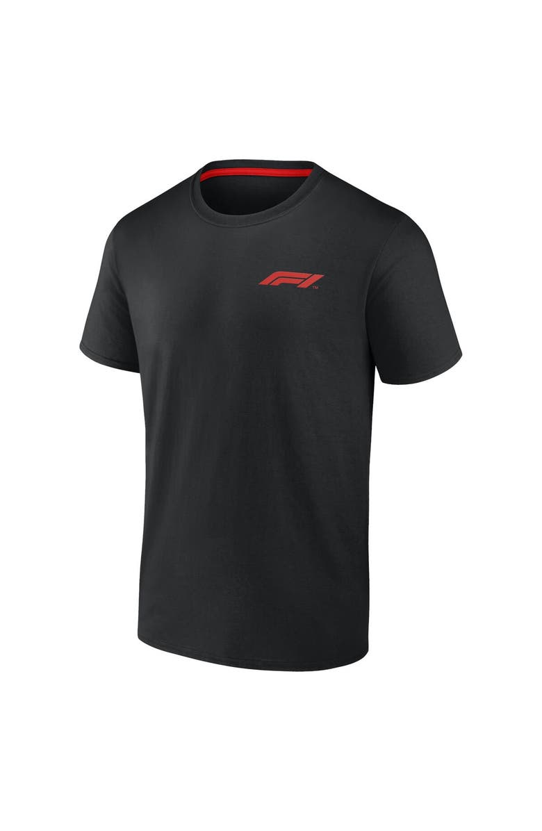 FANATICS Men's Fanatics Branded Black Formula 1 Logo T-Shirt, Alternate, color,