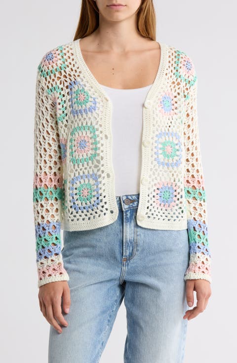 Striped Sleeve Patchwork Cardigan