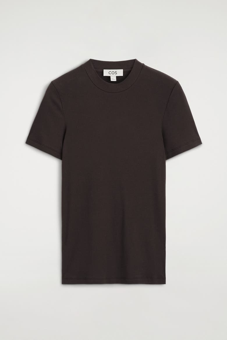 Crepe-Jersey T-Shirt, Alternate, color, BROWN