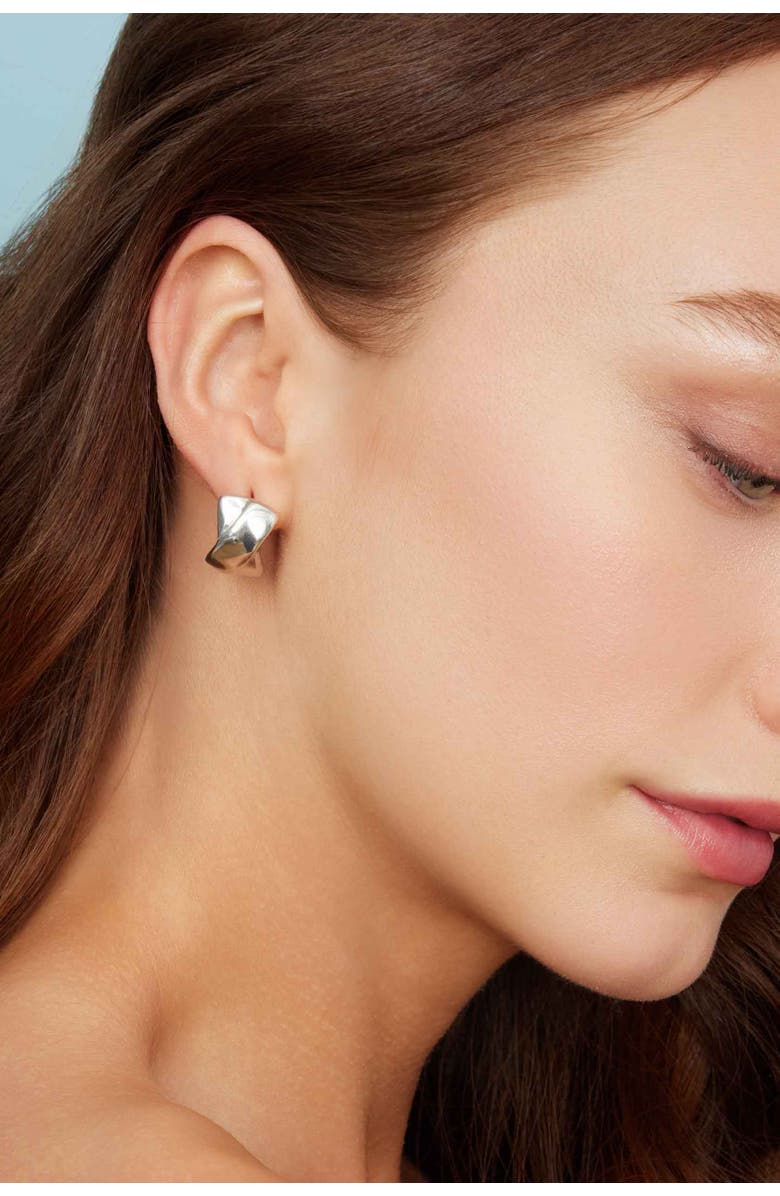 Oradina Sterling Silver Kisses Drop Earrings, Alternate, color, Silver