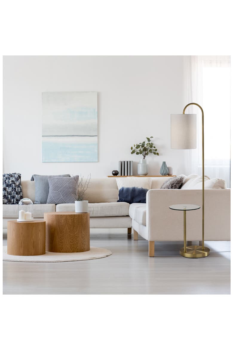 Amira Shelf Floor Lamp, Alternate, color, ANTIQUE BRASS