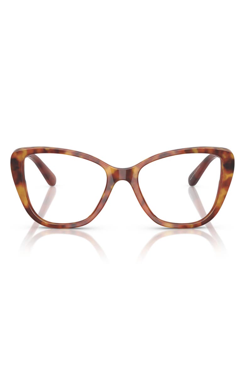 COACH 51mm Cat Eye Optical Glasses, Main, color, Caramel Tortoise