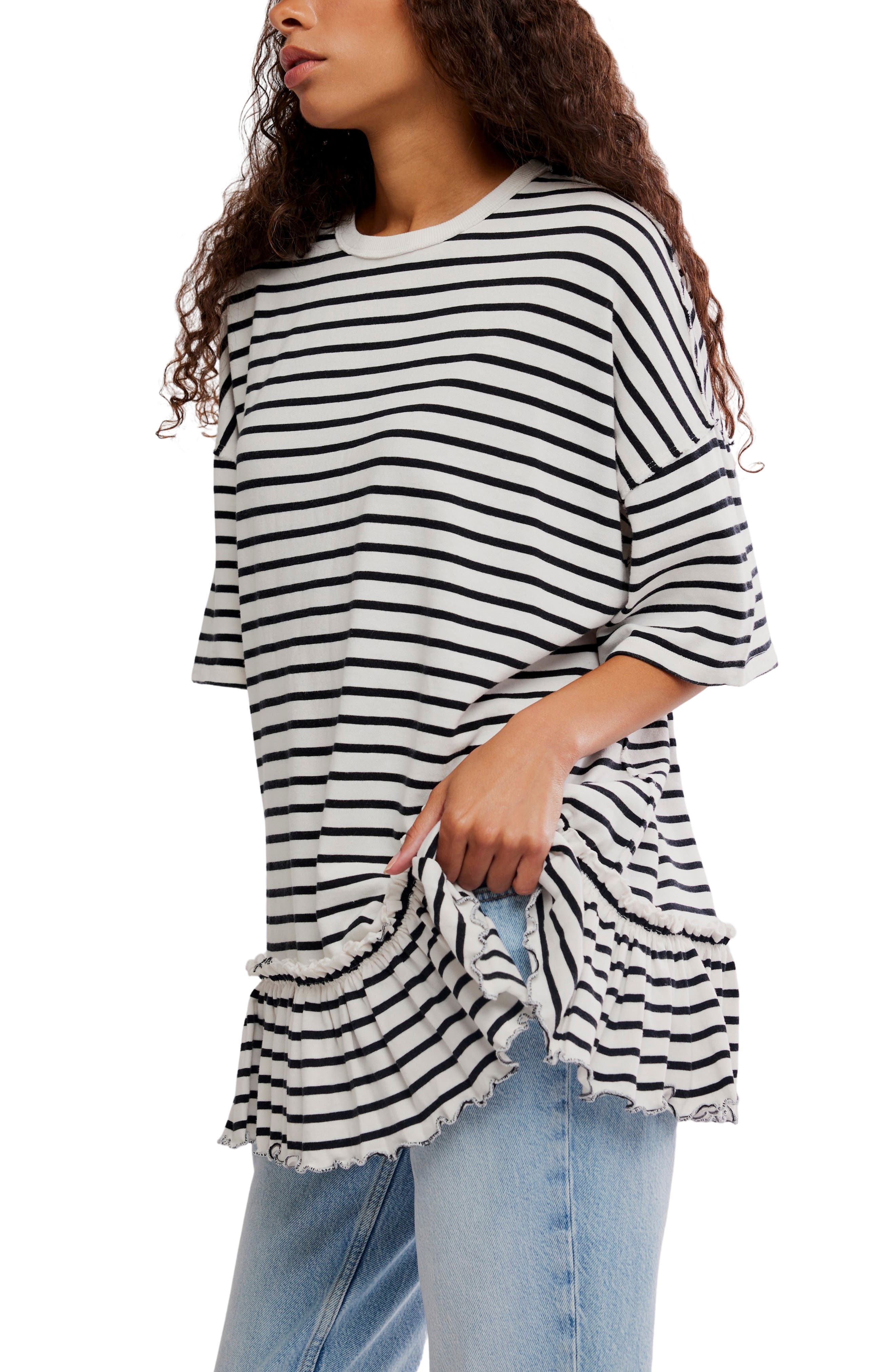 Free People Why Yes Stripe T-Shirt (Women) | Nordstromrack