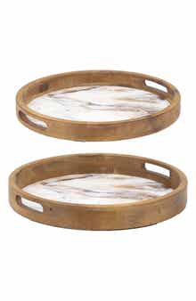 A & B Home Set of 2 Decorative Trays