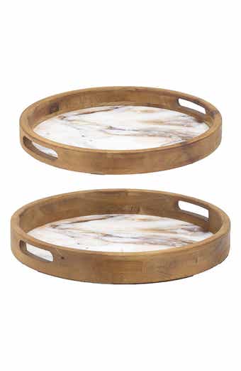 A & B Home Set of 2 Decorative Trays