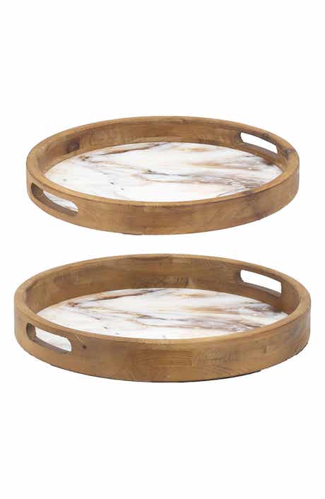 A & B Home Set of 2 Decorative Trays