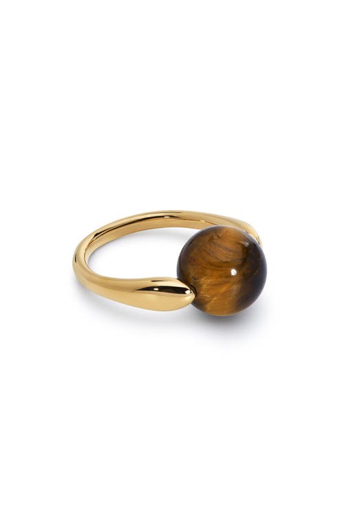 Monica Vinader X Kate Young Semiprecious Stone Ring In Gold
