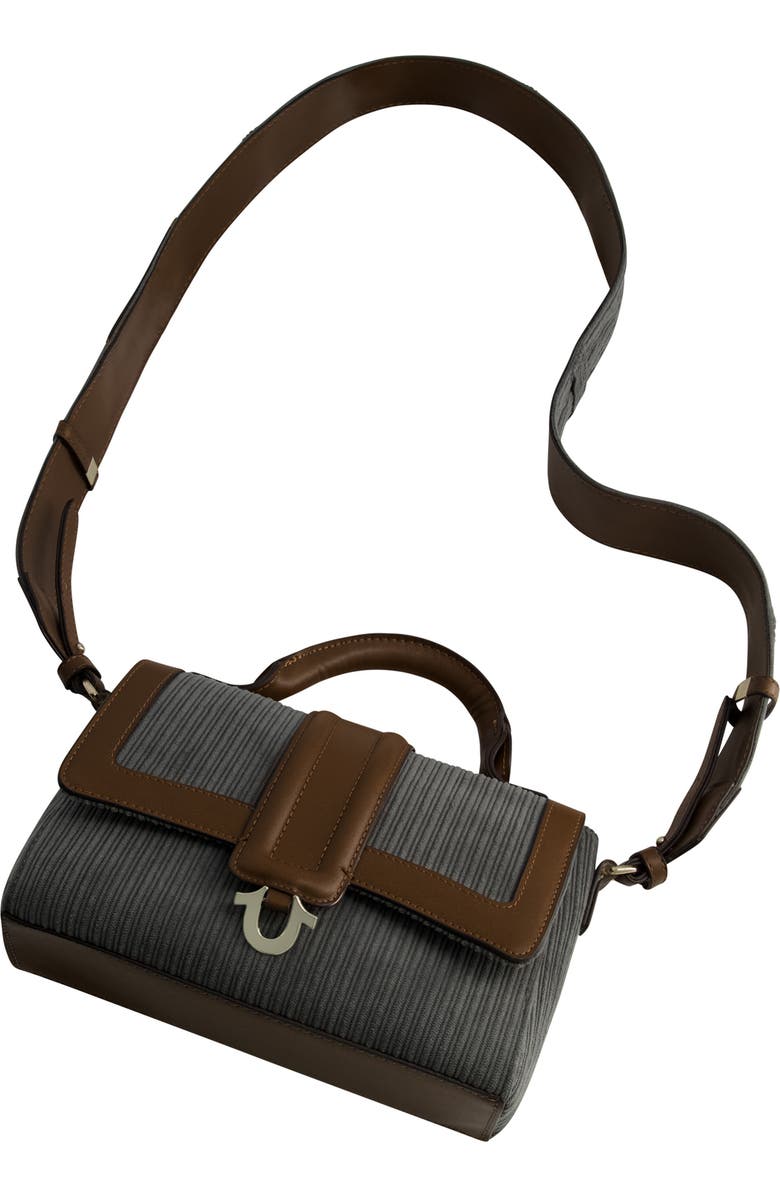 True Religion Corduroy Mini Satchel Bag, Alternate, color, Grey