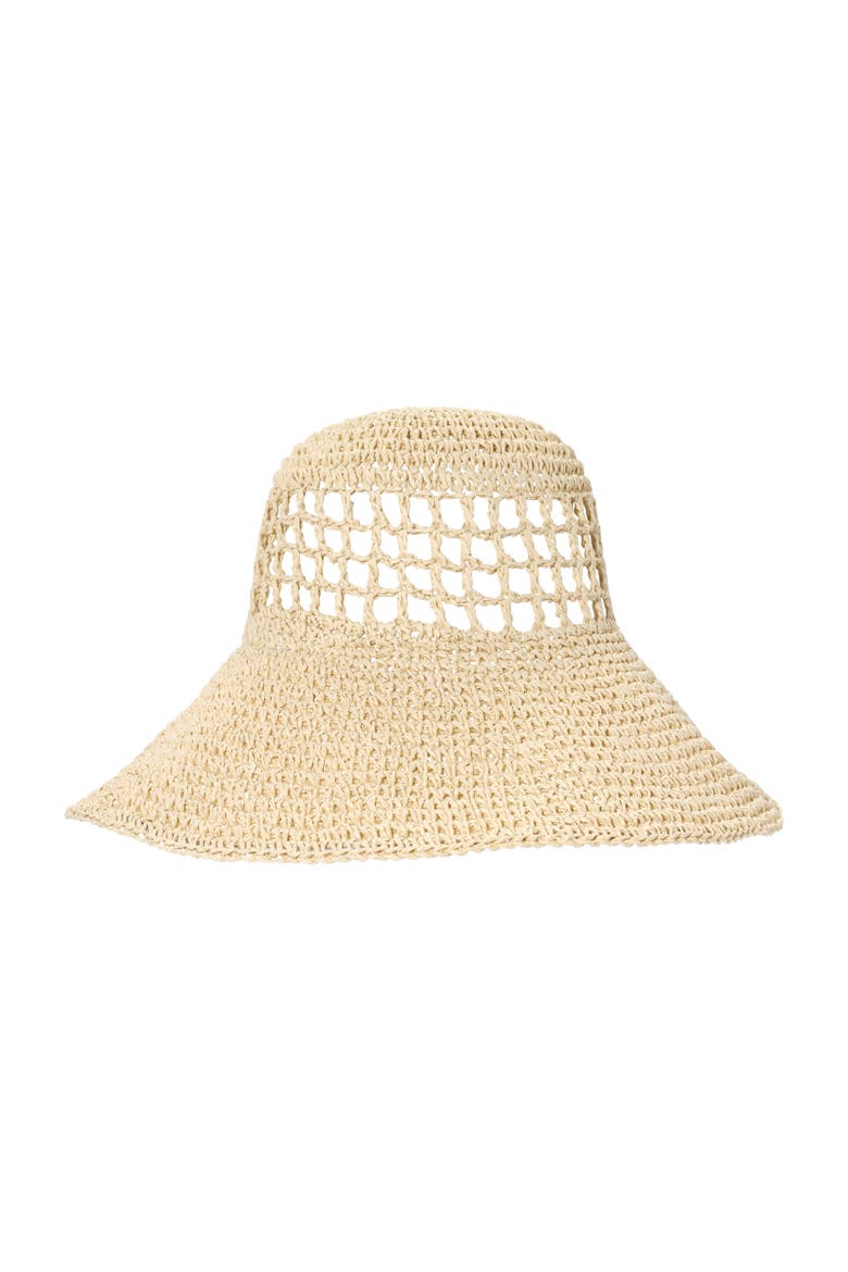 Crochet Open Crown Sunhat, Alternate, color, Natural