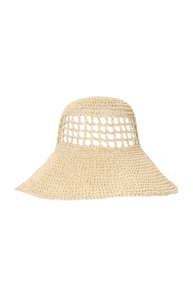 Lauren Ralph Lauren Crochet Open Crown Sunhat, Alternate, color, Natural
