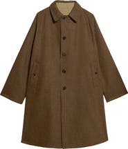 Fortela Stanford Herringbone Wool Double-Faced Single-Breasted Coat