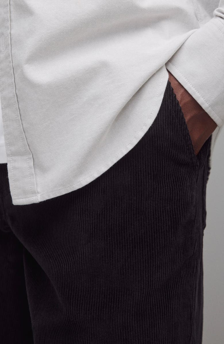 Reigning Champ Grounds Straight Leg Cotton Corduroy Work Pants, Alternate, color, Black