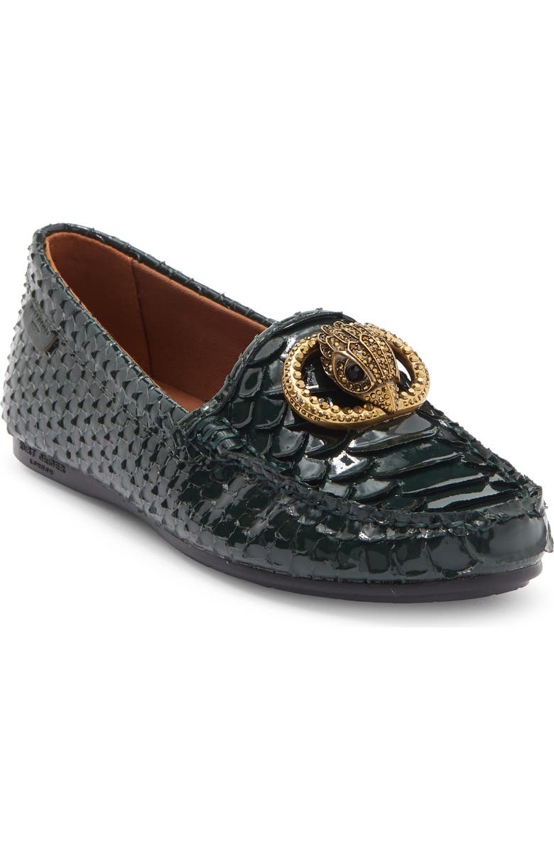 KG Kurt Geiger Chelsea Scale Loafer, Main, color, Dark Green