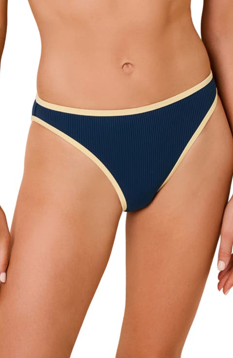 The Rachel Ribbed Swim Briefs