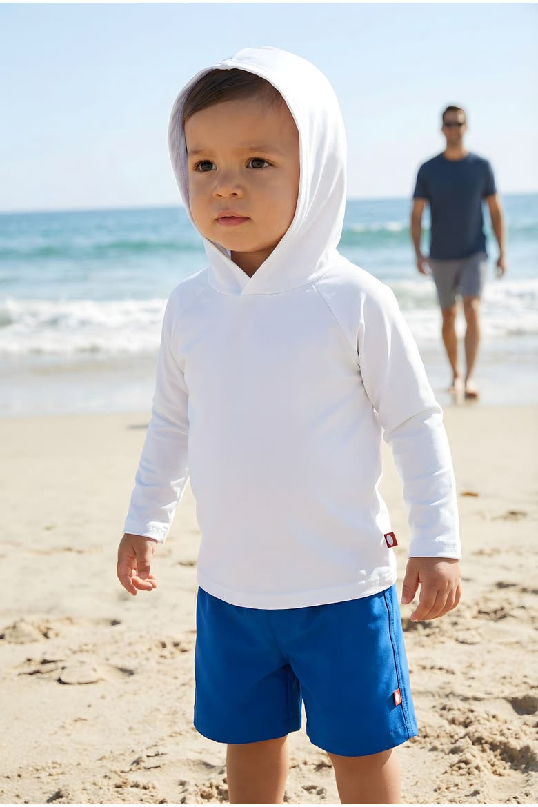 Baby Unisex UPF 50+ Long Sleeve Hooded Rashguard Tee, Alternate, color, Yellow