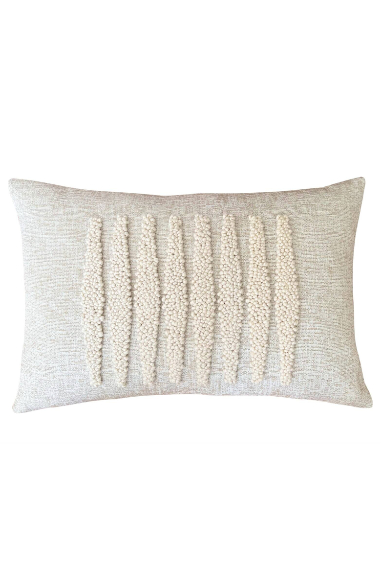 Cotton Tree Punch Needle Pillow - Zulu Pattern - Cover + Insert, Alternate, color, Natural