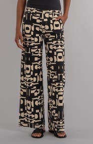 KUT from the Kloth Meg Print High Waist Wide Leg Pants