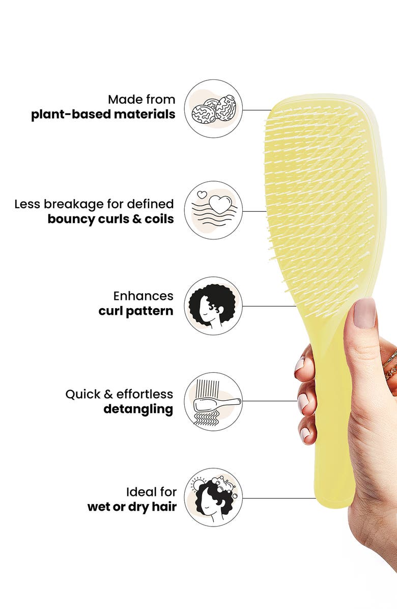 Tangle Teezer Plant Brush for Naturally Curly Hair, Alternate, color, Pastel Lemon