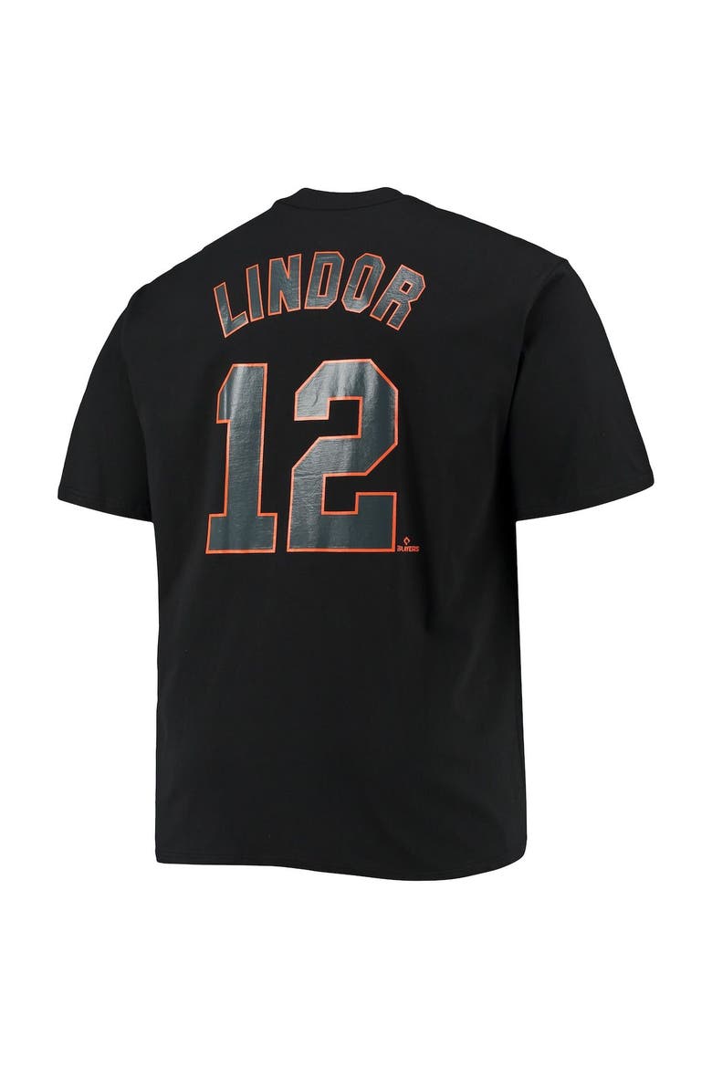 Men's Fanatics Branded Francisco Lindor Black New York Mets Big & Tall Logo T-Shirt, Alternate, color, Black
