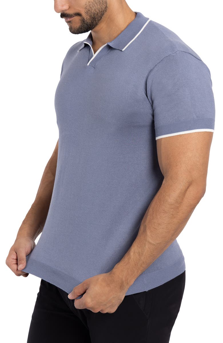XRAY V-Neck Polo Sweater, Alternate, color, Heather Slate