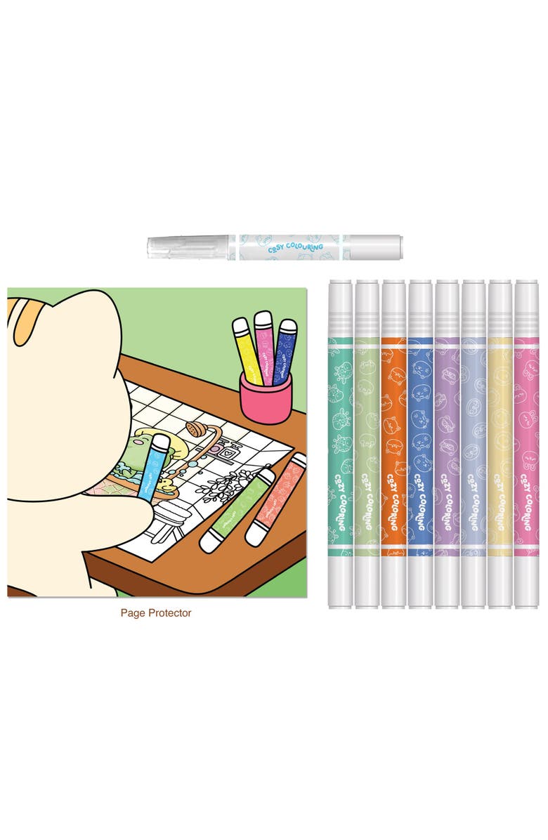 Art Maker Cozy Coloring, Around Town Art Kit, 32 Page Adult Coloring Book Set, Alternate, color, Multicolored
