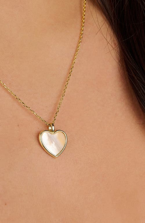 Little Sky Stone Mop Heart Charm Necklace