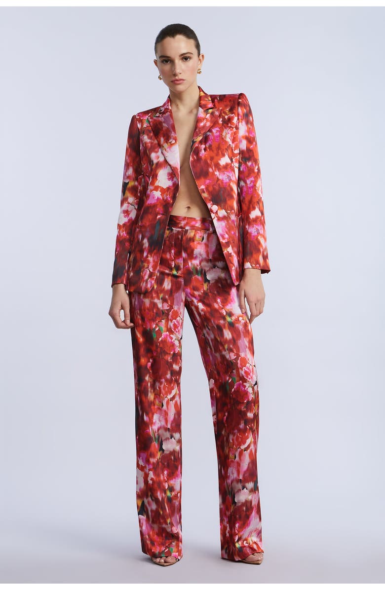 BCBGMAXAZRIA Washed Floral Blazer, Main, color, Washed Rose Chili Pepper Print