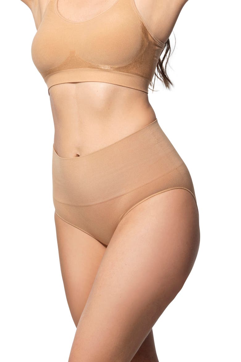 Smoothing At Waist Brief, Alternate, color, Coffee