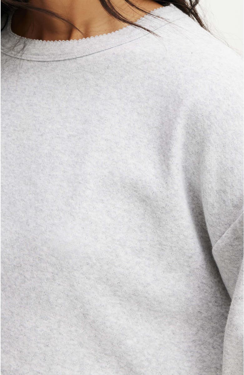 COTTON ON BODY Women's Pointelle Long Sleeve Top, Alternate, color, 