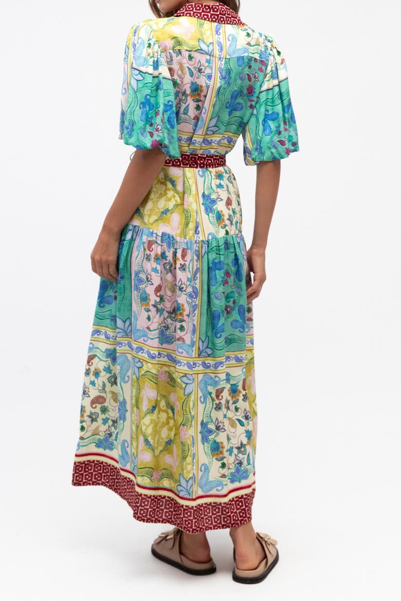 Garden Mosaic Maxi Dress, Alternate, color, Blue