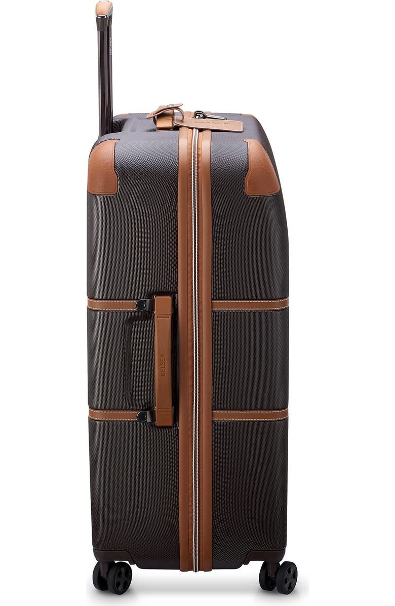 Delsey Paris Chatelet Air 2.0 Checked-Large 28 Inch Hardside Luggage with Spinner Wheels, Alternate, color, Chocolate Brown