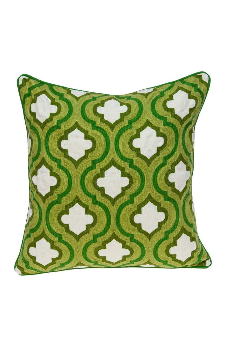 PARKLAND COLLECTION Gamma Traditional Pillow - 20" x 20" - Green, Main, color, Green