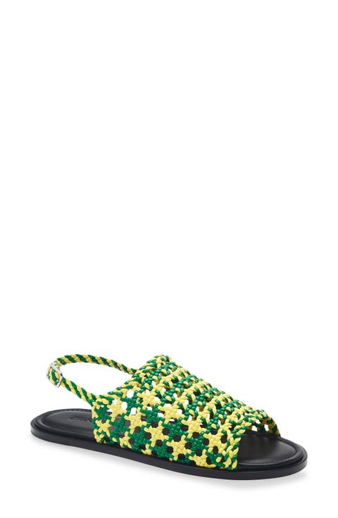 Net Slingback Fisherman Sandal