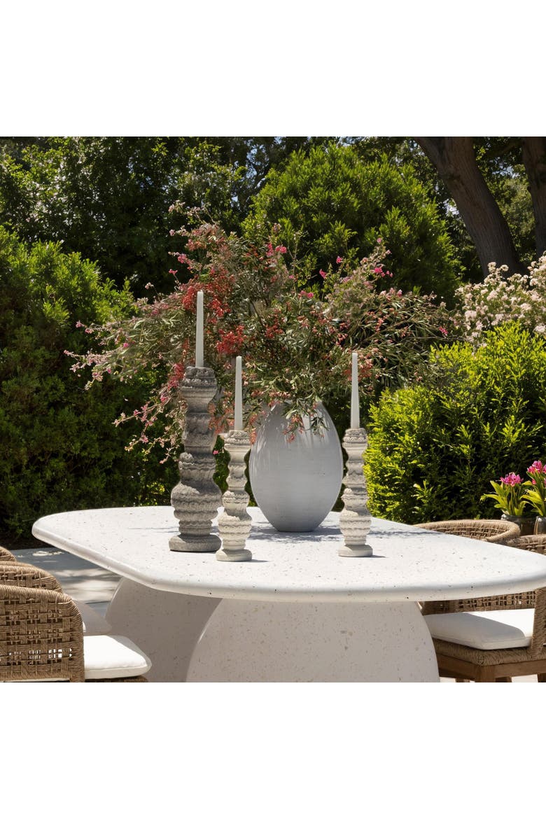 Althea Cement Outdoor Vase, Alternate, color, Antique White - Large