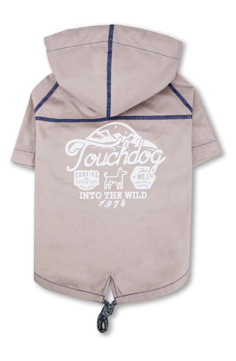 TOUCHDOG 'Cloudburst' Waterproof Reversible Dog Raincoat - Medium, Alternate, color, 