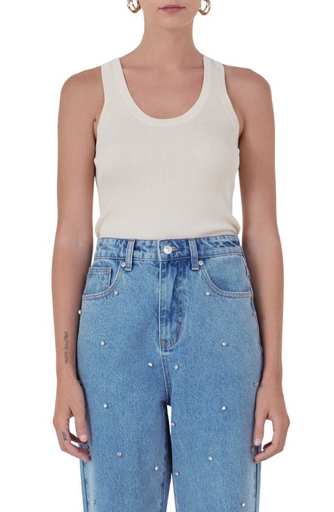 Ribbed Sweater Tank Top