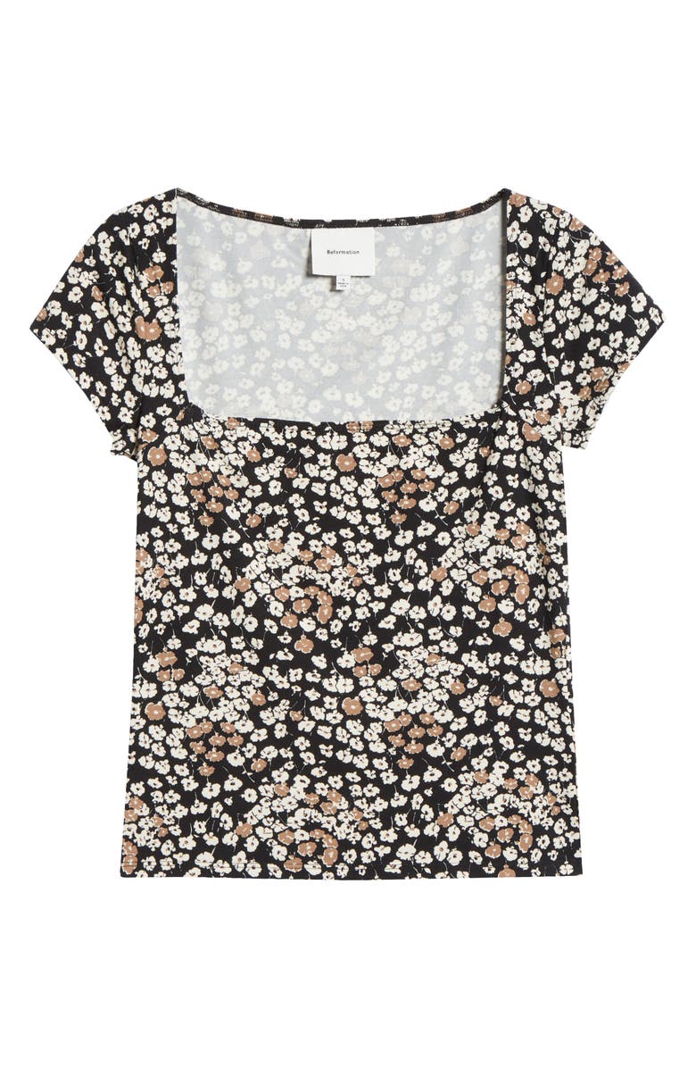 Reformation Square Neck Rib Sweater, Alternate, color, Juno