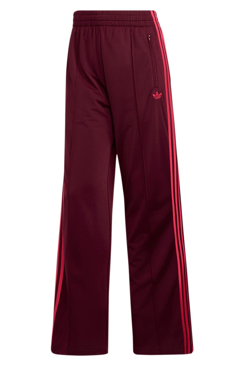 Loose Full Length Track Pants, Alternate, color, MAROON/ POWER PINK