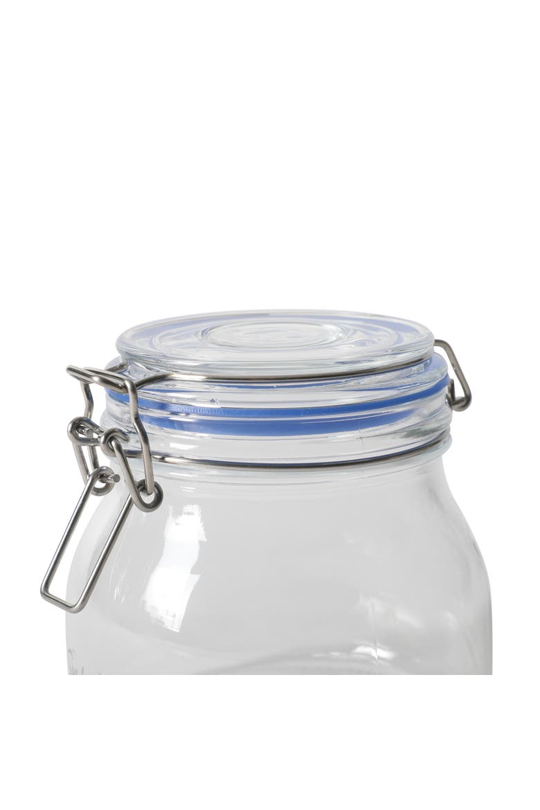 Lyon Court 4-Piece Glass Canister Set with Airtight Trigger Clamp Lids, Alternate, color, Cear