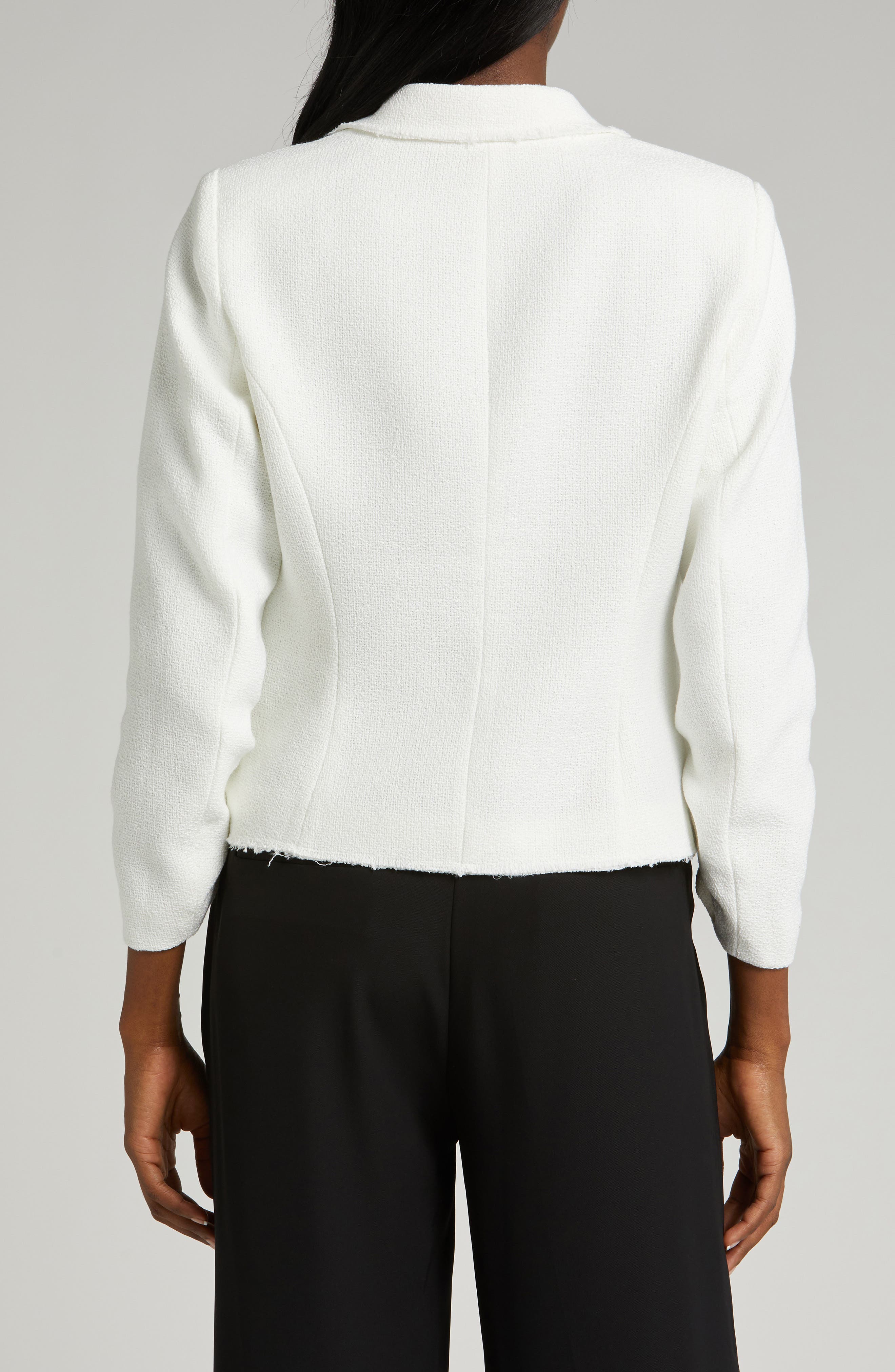 Raw Hem Crop Blazer - image 2