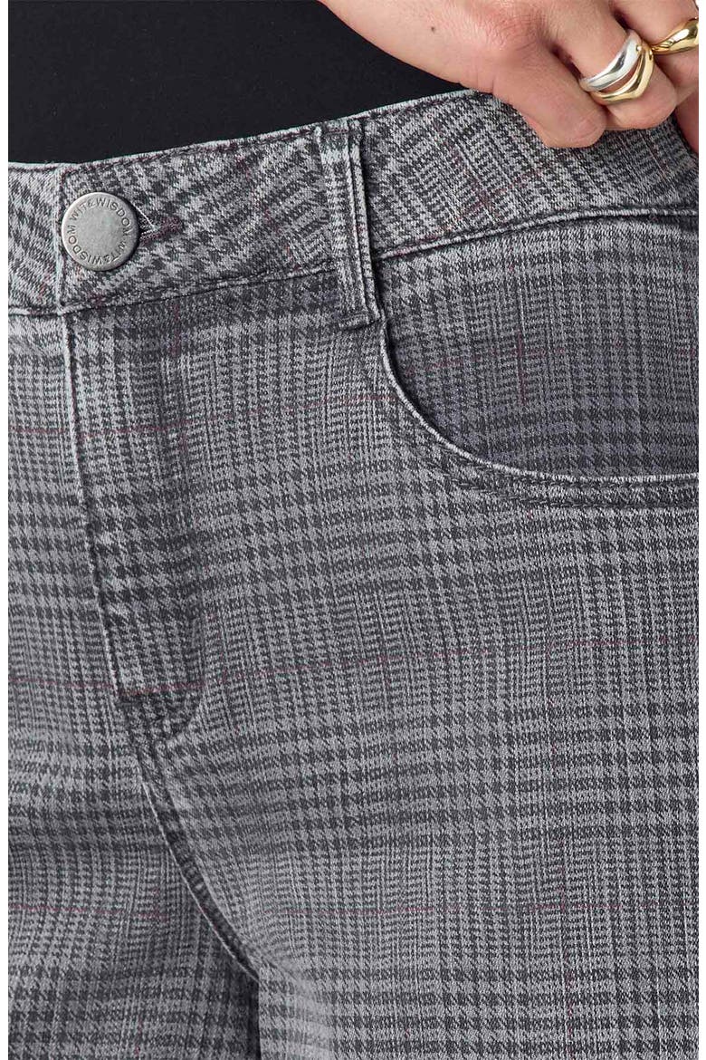 Sam Plaid High Waist Wide Leg Jeans, Alternate, color, GREY MULTI