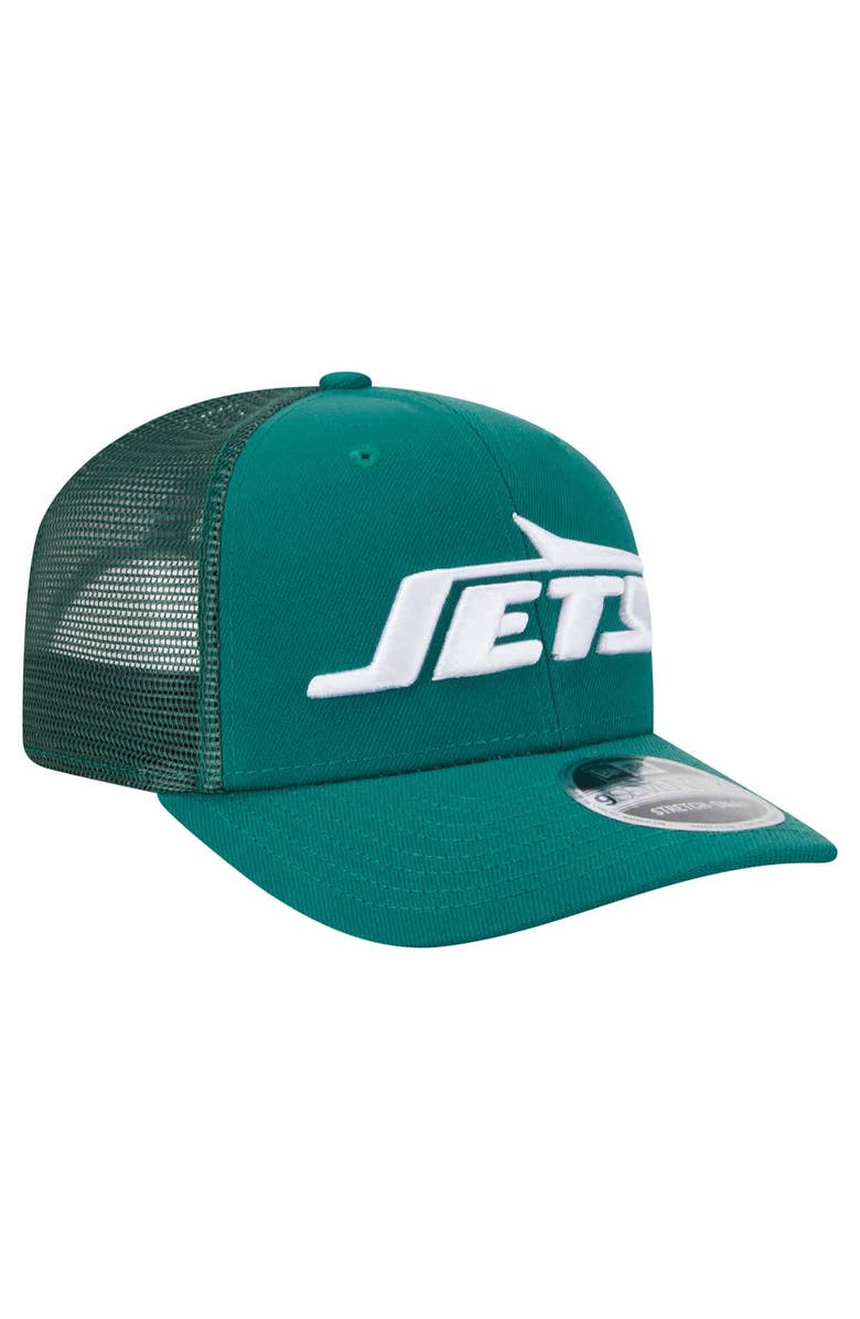 New Era Men's New Era Green New York Jets Main Trucker 9SEVENTY Stretch-Snap Hat, Alternate, color, Green