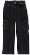 Lands' End Girls Denim Cargo Wide Leg Jeans
