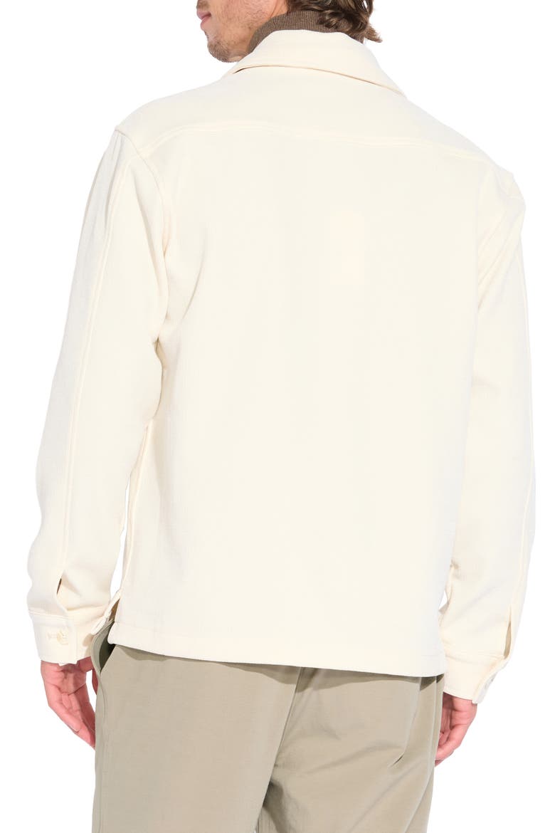 Relaxed Corduroy Zip Shirt Jacket, Alternate, color, CREAM