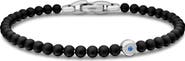 David Yurman Men's Spiritual Beads Evil Eye Bracelet with Black Onyx and Sapphire