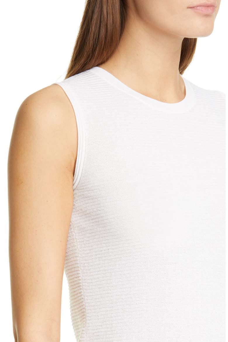 Refined Textured Knit Shell, Alternate, color, CREAM