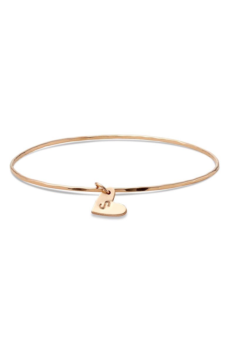 Nashelle Heart Charm Bangle, Main, color, 