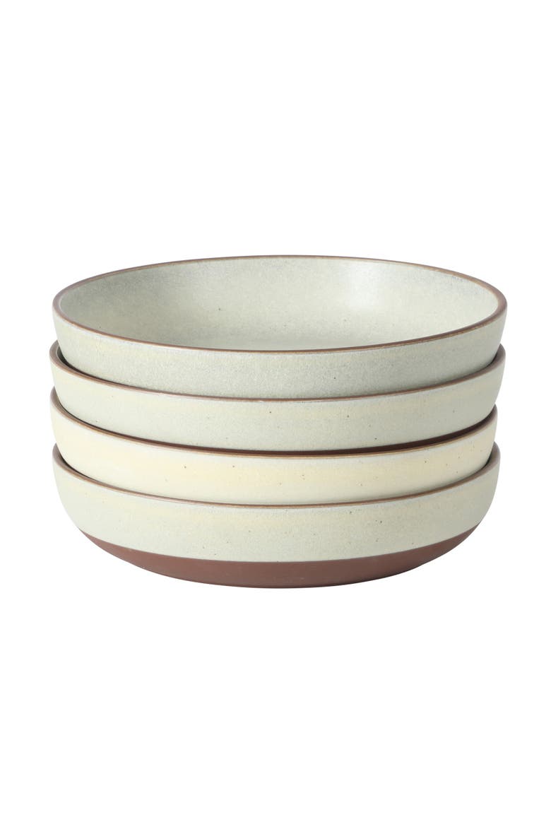 William Crest 4-Piece Reactive Glaze Stoneware Dinner Bowl Set, Main, color, Sage Green
