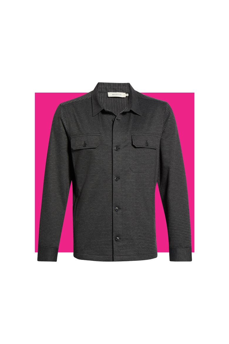 Knit Shirt Jacket, Main, color, BLACK