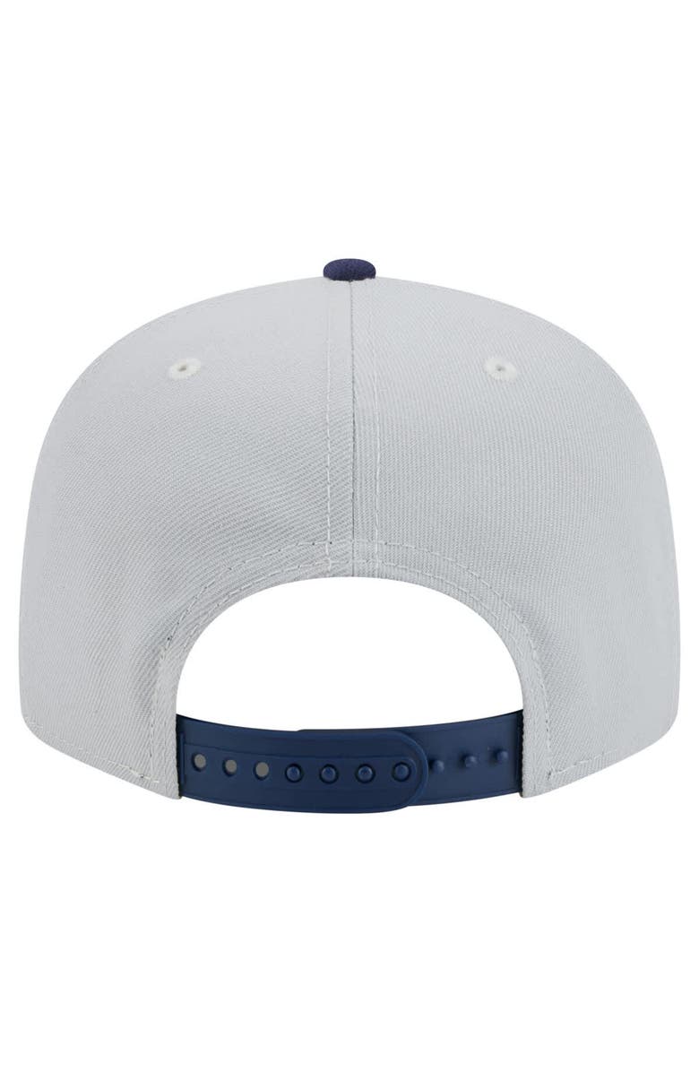 New Era Men's New Era Gray/Navy Dallas Mavericks Color Pack 2-Tone 9FIFTY Snapback Hat, Alternate, color, 